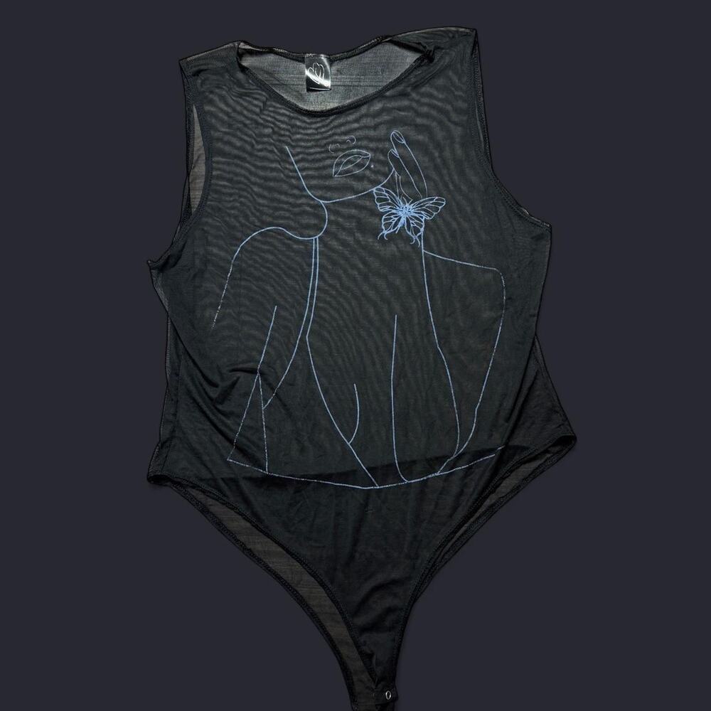 Windsor black see through mesh bodysuit